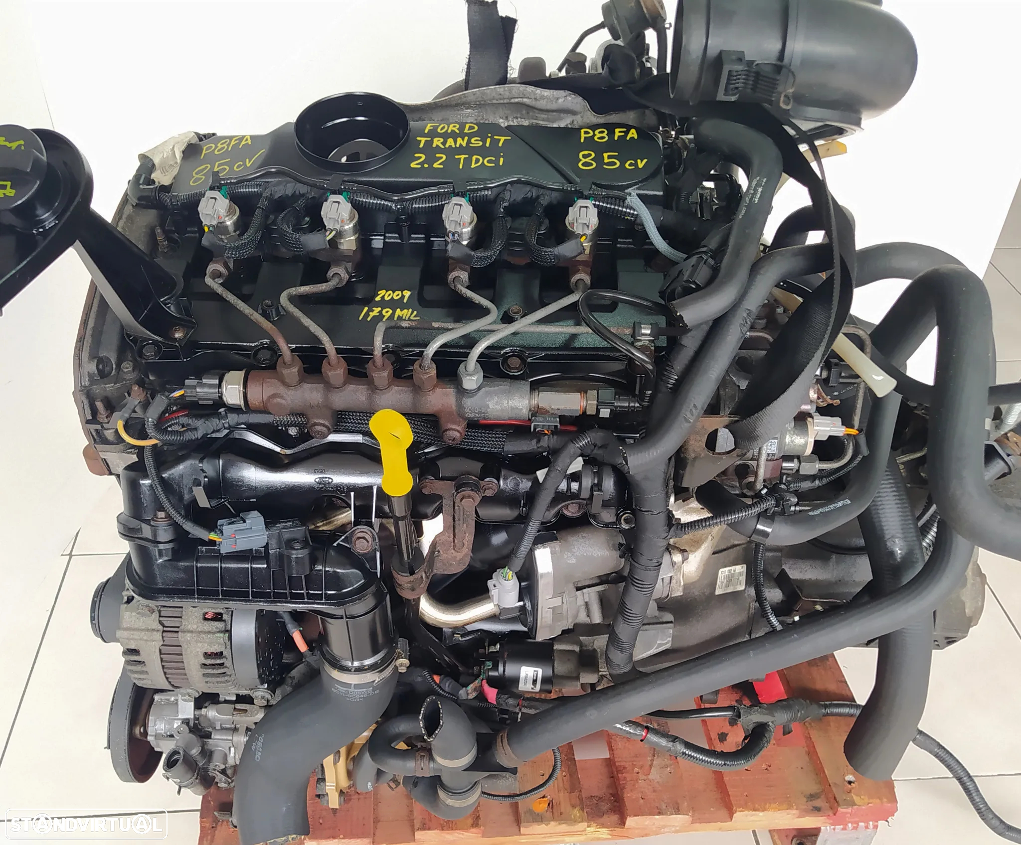 Motor Ford Transit 2.2TDCI 85cv P8FA  caixa 5 velocidades 6C1R 7002 AA - 2