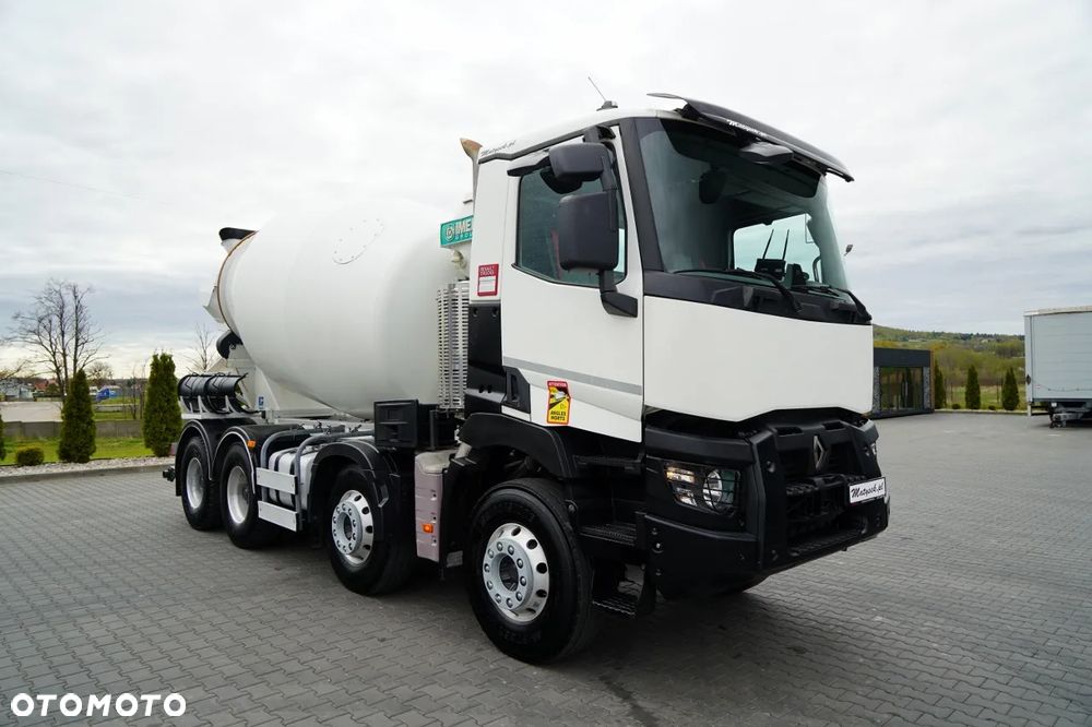 Renault C 430 / 8X4 / BETONOMIESZARKA / GRUSZKA 9 M3 / ALUFELGI / KAMERA / EURO 6 / - 8