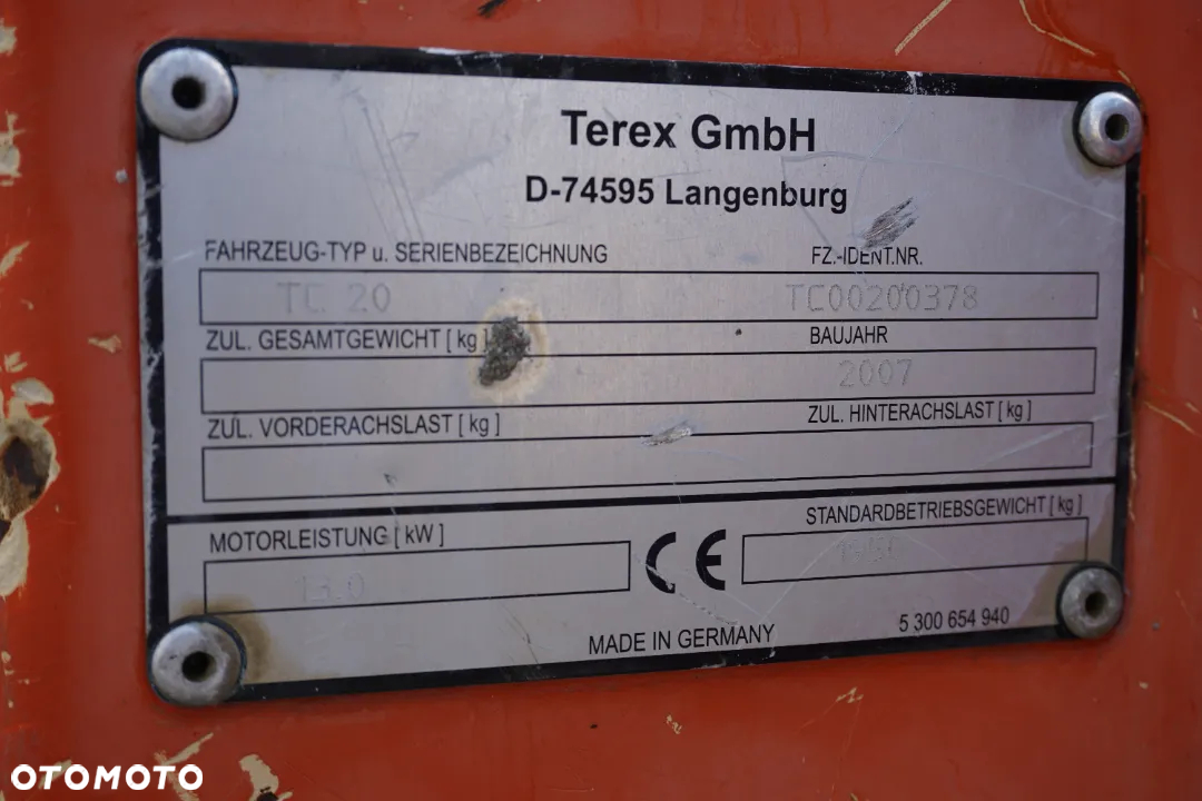 Terex TC20 Minikoparka koparka - 14