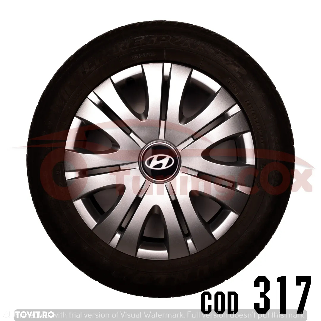 Capace roti R15 HYUNDAI la set de 4 buc,covorase interioare,manson schimbator - 10