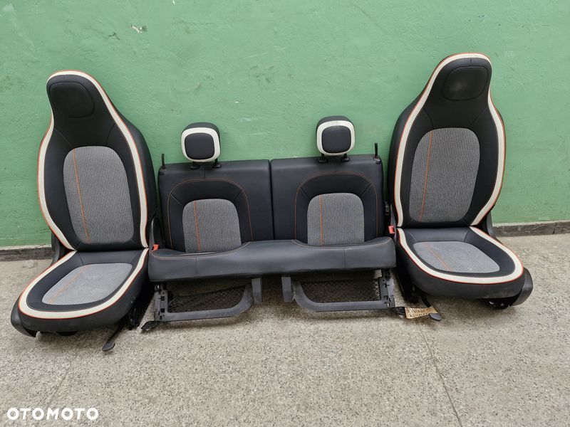 renault twingo iii 3 lift fotel lewy prawy przód kanapa komplet eu półskóra - 1