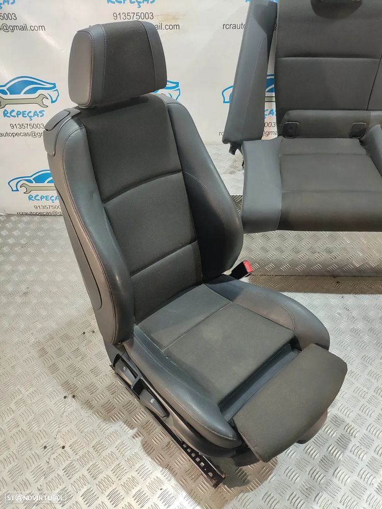 BANCO BANCOS ORIGINAIS BMW SERIE 1 E82 COUPE PACK M PELE TECIDO ELECTRICOS AIRBAG - 9
