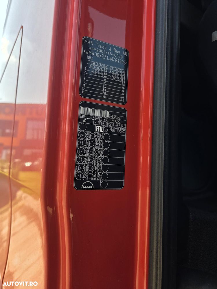 MAN TGX 18.500 4x2, 2018, 485.044km, rulata in GERMANIA, Carte identitateRAR, KIT BASCULARE, FULL OPTION, cutie automata+intarder, frigider, Aer cond STATIONARE, jante Aluminiu, anv 80% ok, rez aluminiu, posibilitate leasing 2 ani-PROMOTIE 21.900 Eur+Tva - 32