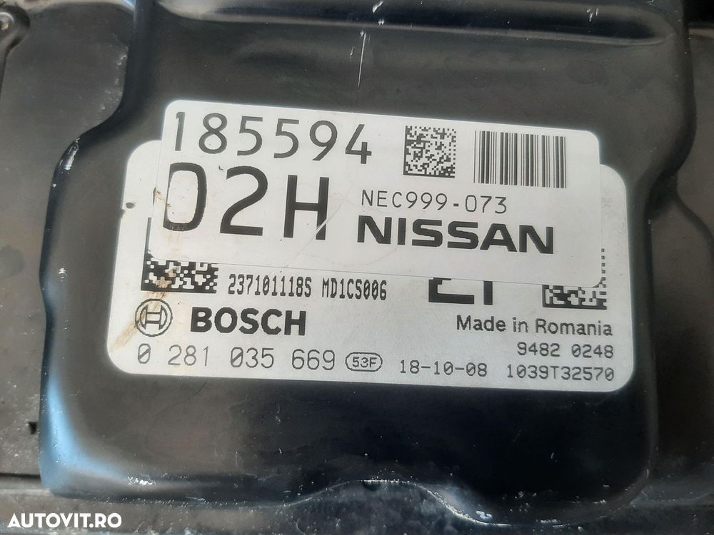 ecu calculator motor 1.5 dci k9ku872 nissan qashqai 2 suv j11 0281035669 - 3