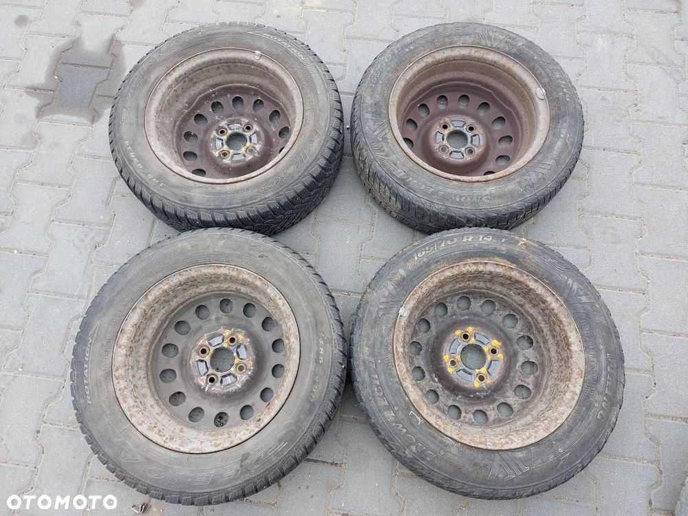 KOŁA KOMPLET FELGI OPONY ZIMOWE 4x100 FI54,1 185/65R14 165/70R14 - 10