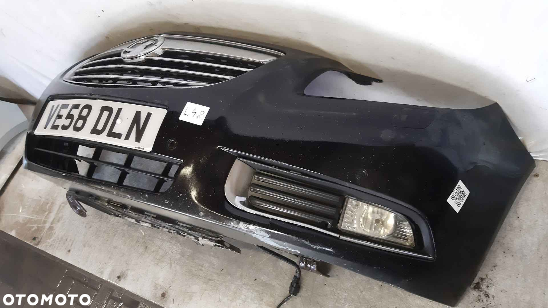 ! ZDERZAK PRZÓD PRZEDNI OPEL INSIGNIA A I 1 PDC CZUJNIKI SPRYSKIWACZE LAMPY  XENON Z22C CZARNY - 3