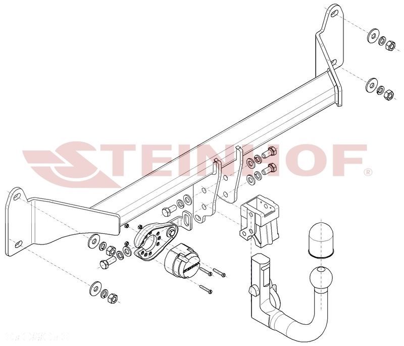 Wypinany hak holowniczy + Moduł 7 pin do BMW SERIA 1 F40 od 2019 - 2