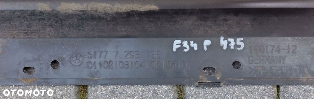 bmw 3 gt f34 13-21 prawa listwa progowa nakładka progu 7293738 lakier 475 - 5