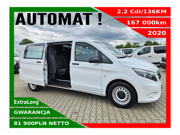 Mercedes-Benz vito ExtraLong *81900zł Netto*Brygadówka 6 osób 2.2 Cdi/136KM