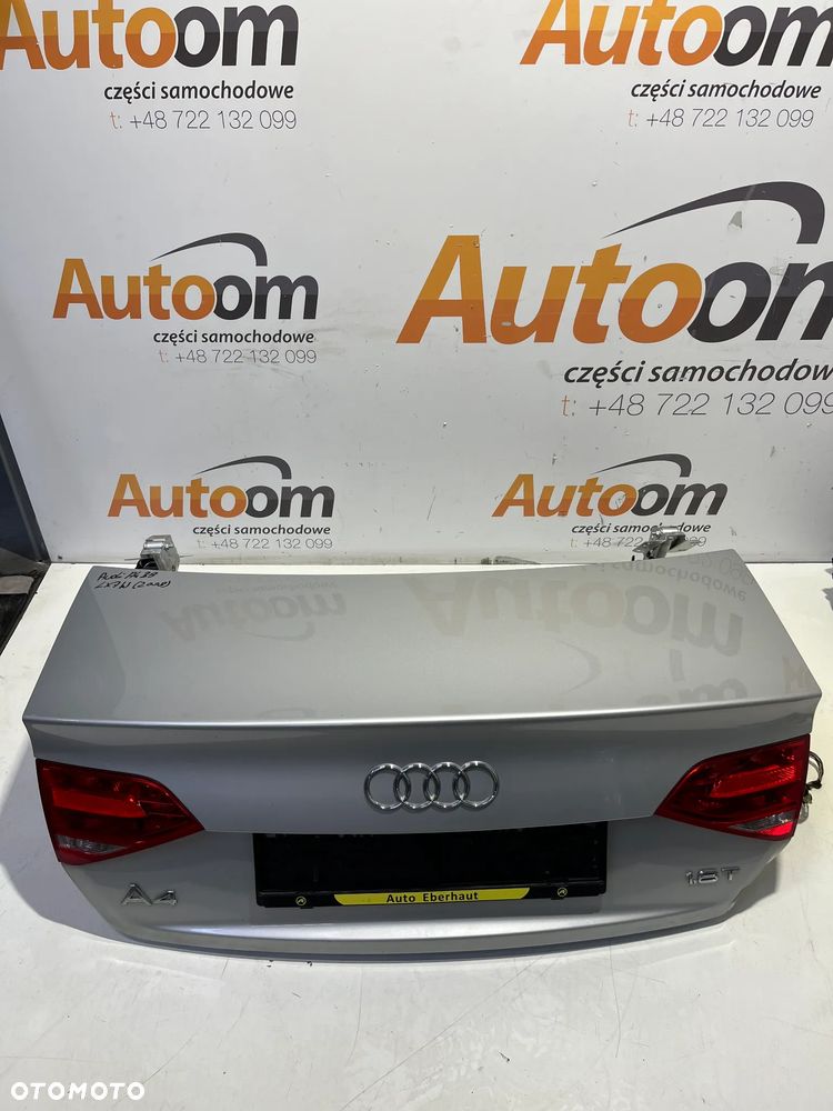 AUDI A4 B8 SEDAN 08R- KLAPA BAGAŻNIKA TYŁ TYLNA LX7W KOMPLET - 1