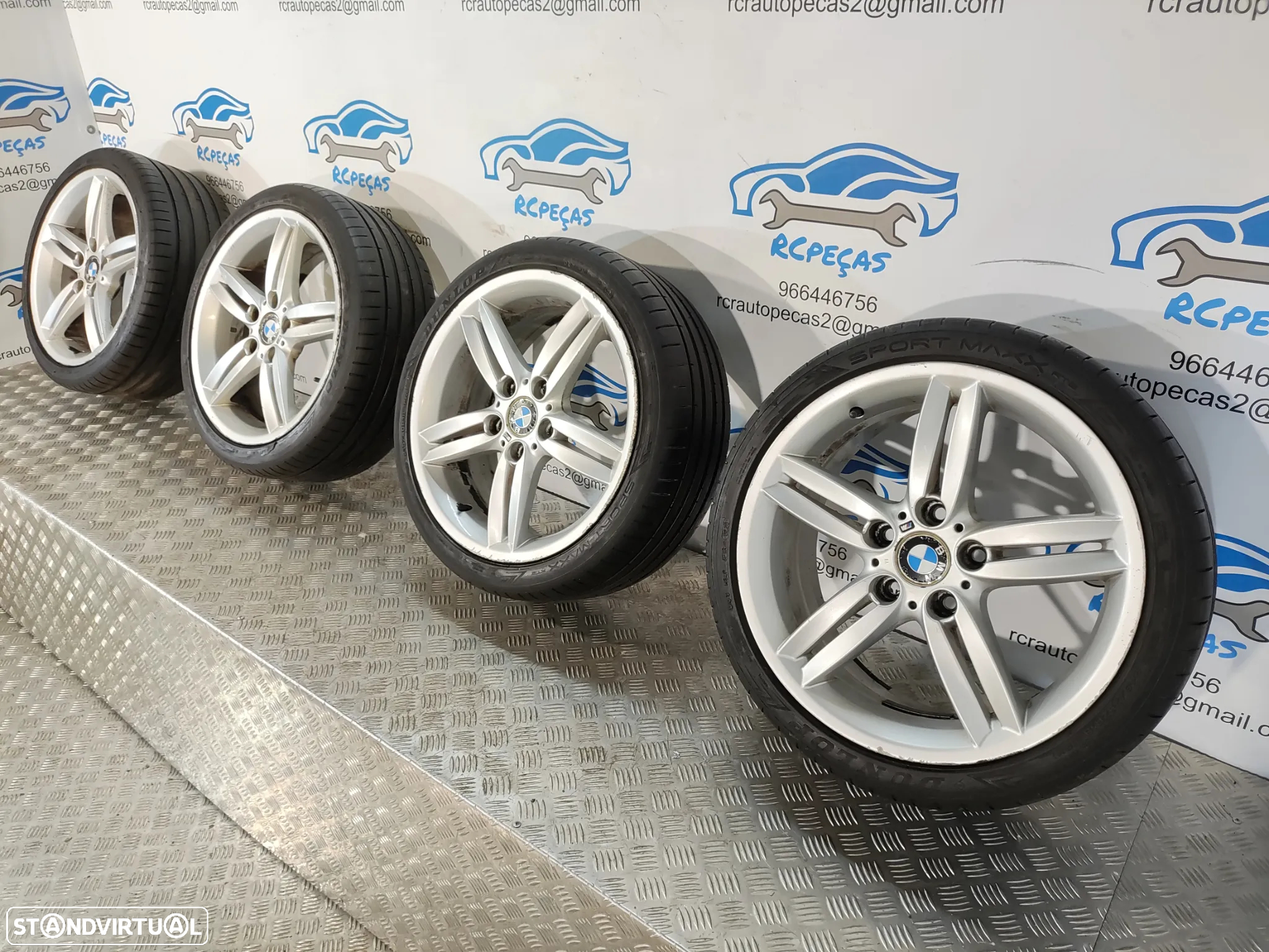 .JANTES ORIGINAIS BMW SERIE 1 E87 PACK M STYLE 208M 18 POLEGADAS 7,5J ET49 8,5J ET52 5X120 7839305 8036939 - 7