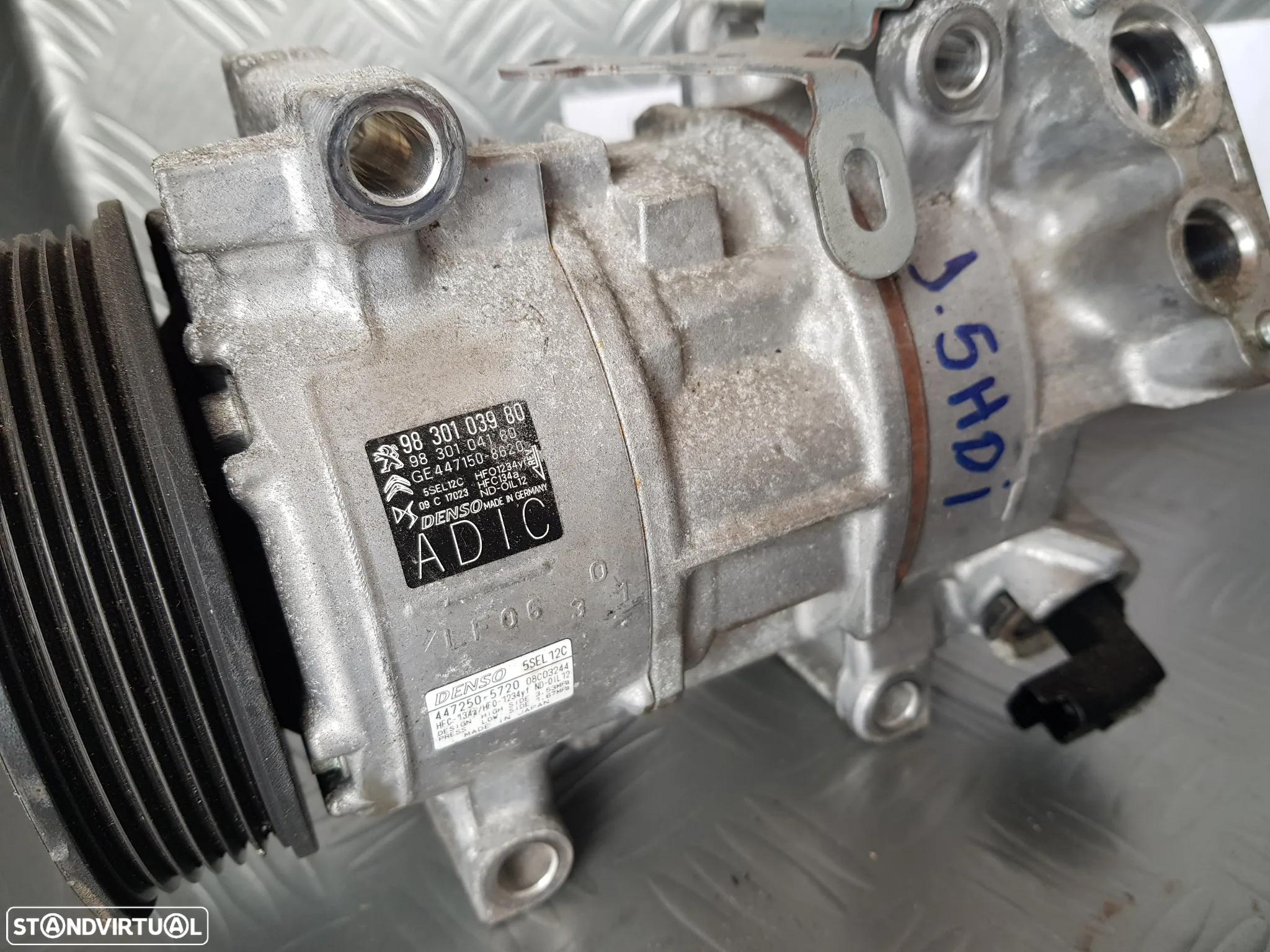 Compressor Ar Condicionado Ac Peugeot 3008 5008 208 508 2008  1.5 HDI Citroen C3 C4 C5 Partner Berlingo DS4 DS3 - 2
