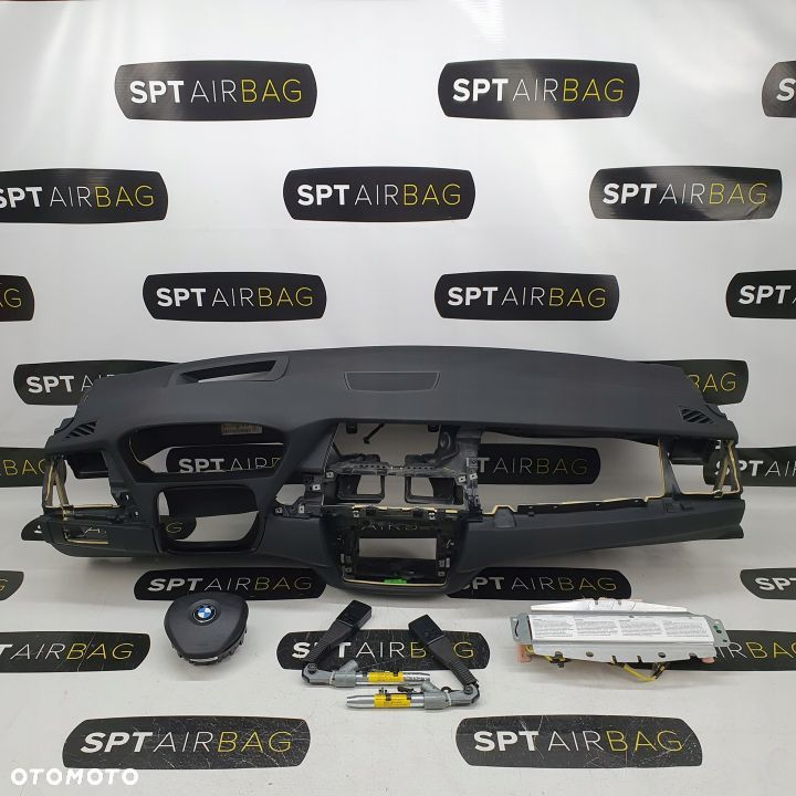 BMW E70 E71 DESKA ROZDZIELCZA KONSOLA KOKPIT PULPIT PODUSZKI AIRBAG AIR BAG NAPINACZE KIT SET - 1