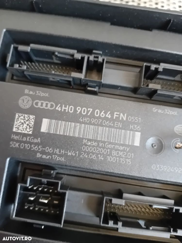 Calculator Modul Confort Audi A6 C7 A5 A8 D4 A7 Cod 4H0907064FN Motor CNH Cutie Automata NYU - 4