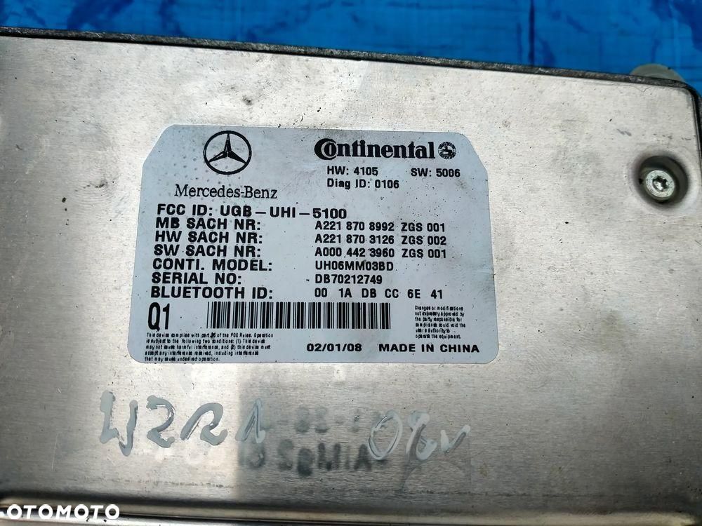 Mercedes W221 S Klasa Moduł Sterownik BLUETOOTH - 2