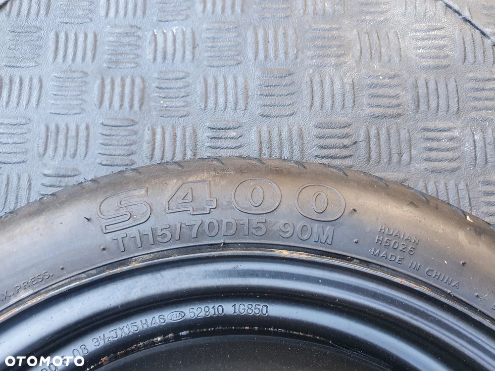 NOWE KOŁO DOJAZDOWE ZAPASOWE HYUNDAI I20 3.5JX15 4X100 115/70 R15 529101G850 - 5
