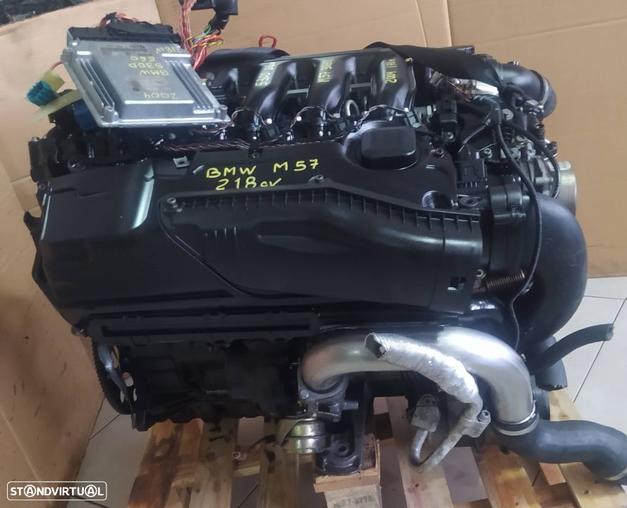 Motor Bmw 530D 218cv M57 bloco ferro E60 306D2 caixa velocidades 6HP26 0281011224 - 3