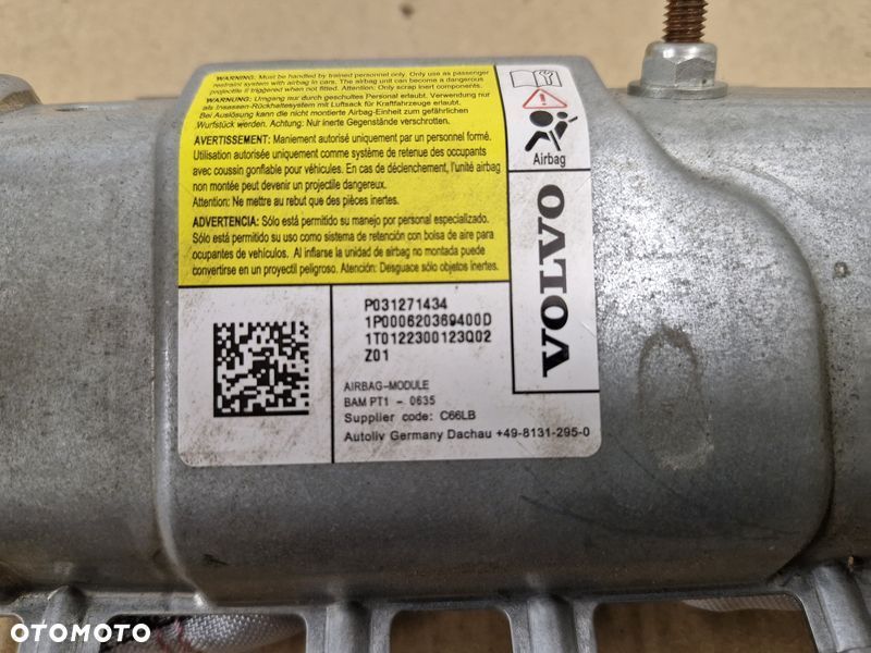 VOLVO V40 2 II PODUSZKA POWIETRZNA KOLANOWA AIRBAG 31271434 P031271434 - 5