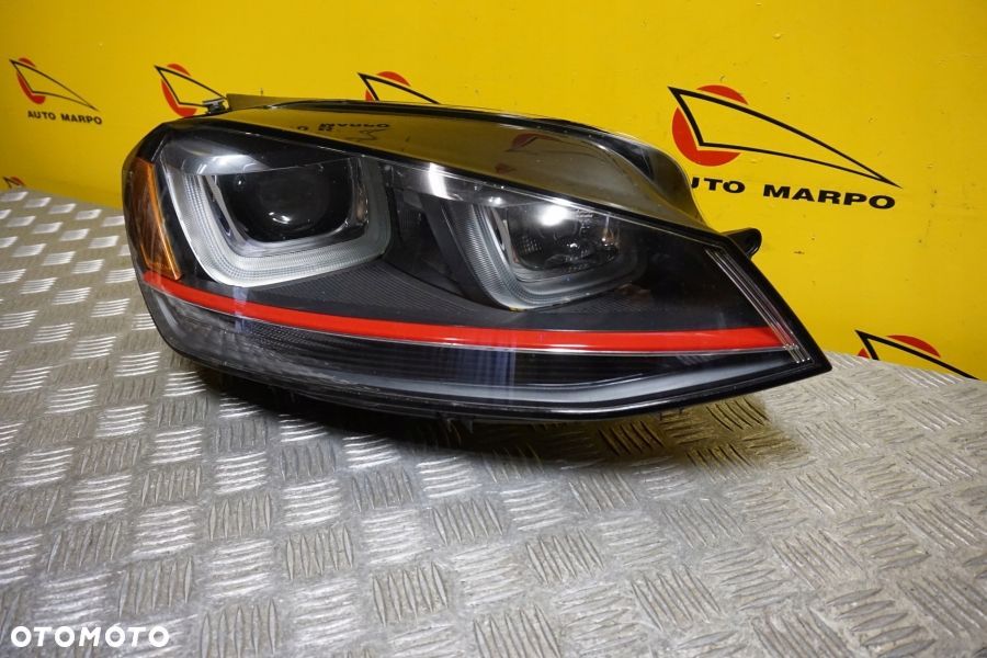 VW GOLF VII HELLA GTI 2015- REFLEKTOR LAMPA XENON Z LED PRAWA USA - 4