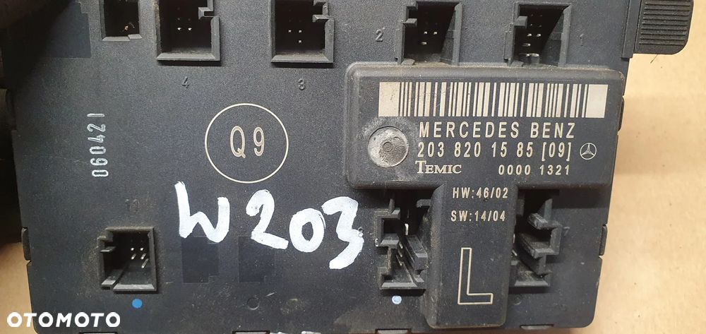 Moduł sterownik drzwi lewy przód Mercedes W203 2038201585 - 4