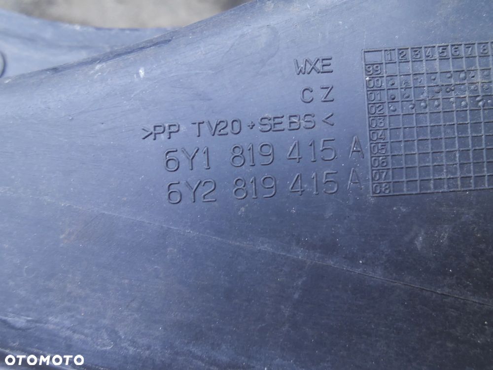 SKODA FABIA I 6Y PODSZYBIE PLASTIKOWE 6Y1819415A POSIADAM 2 SZT - 2