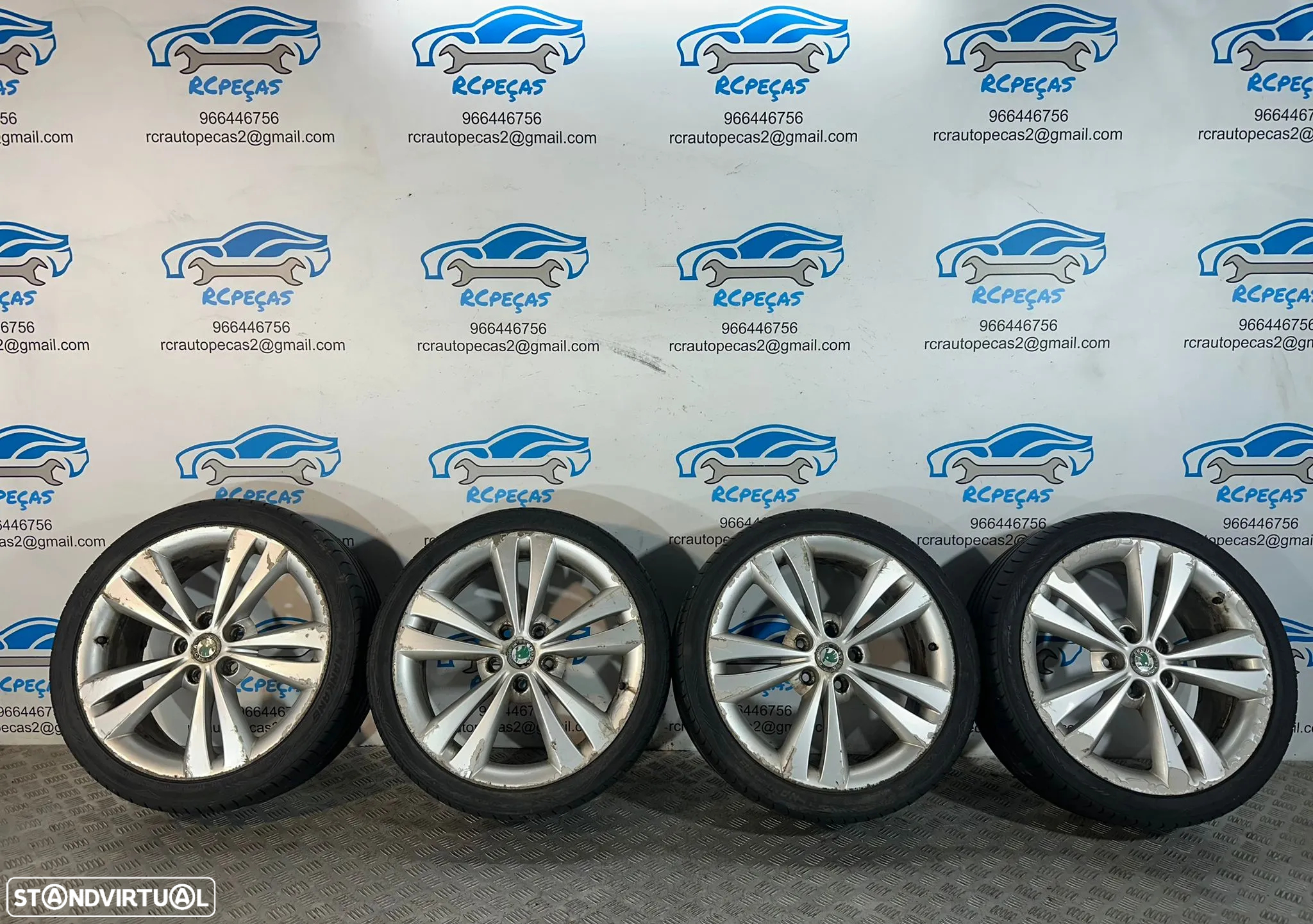 .Conjunto Jantes 18 Originais Skoda 5×112 7.5J ET51 1Z0601025AD - 2