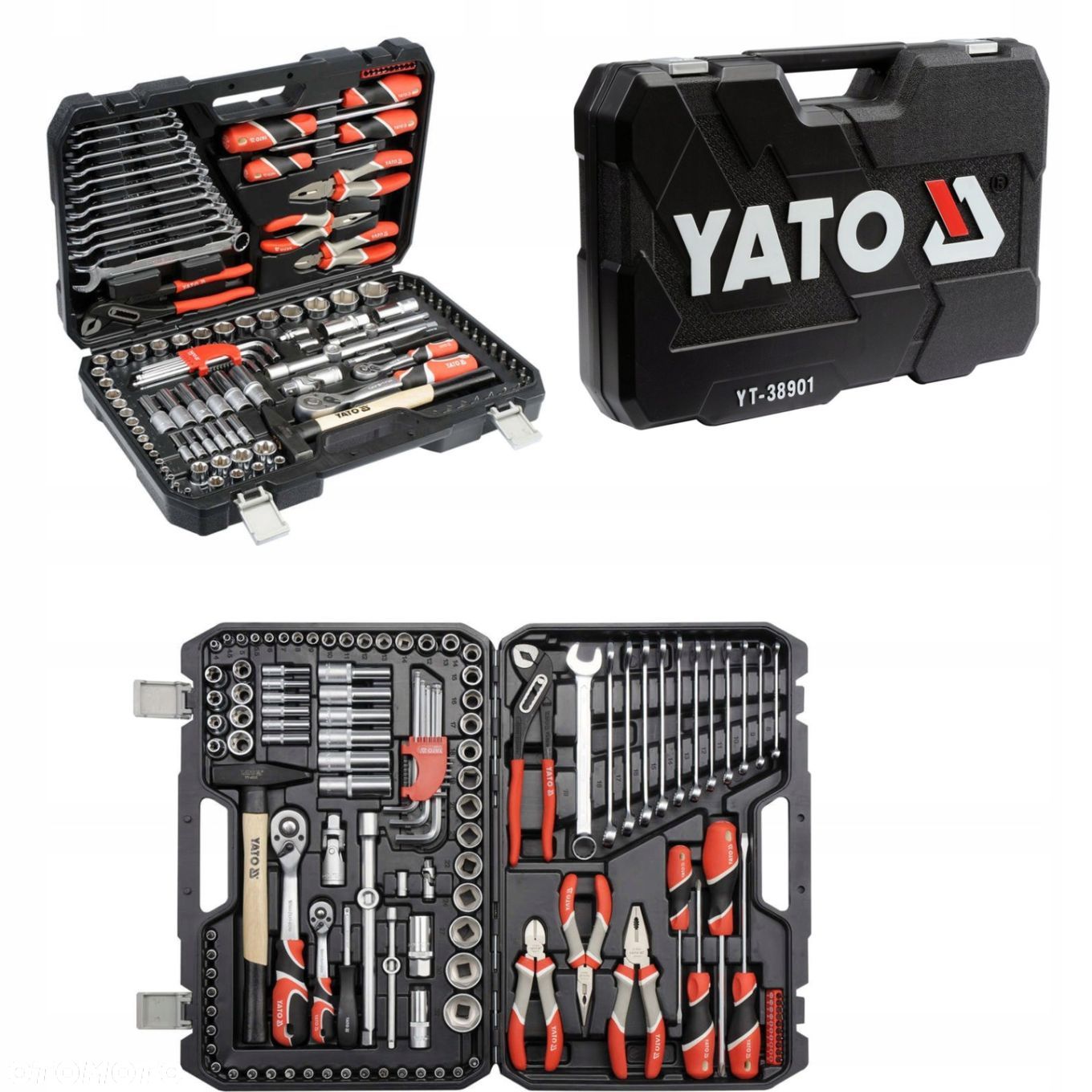 YATO ZESTAW NARZĘDZIOWY XXL 122el KLUCZE NASADOWE TORX 1/2" 1/4" YT-3890 1 - 1