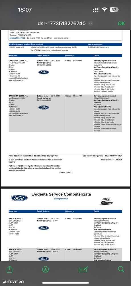 Ford Transit an 2020 L3 Unic Proprietar Dokka 7 locuri punte dubla bena camioneta basculabila NU Mercedes VW IVECO 35c Peugeot 131cai Carte Service Fără probleme - 35
