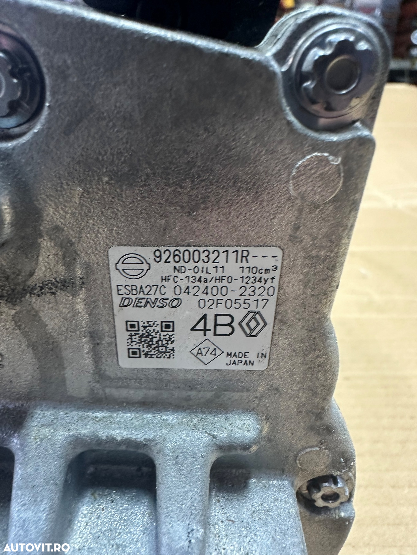 Compresor clima sau AC pentru RENAULT CAPTUR, CLIO 5, ARKANA  motor 1.6 E-Tech cod 926003211R - 3