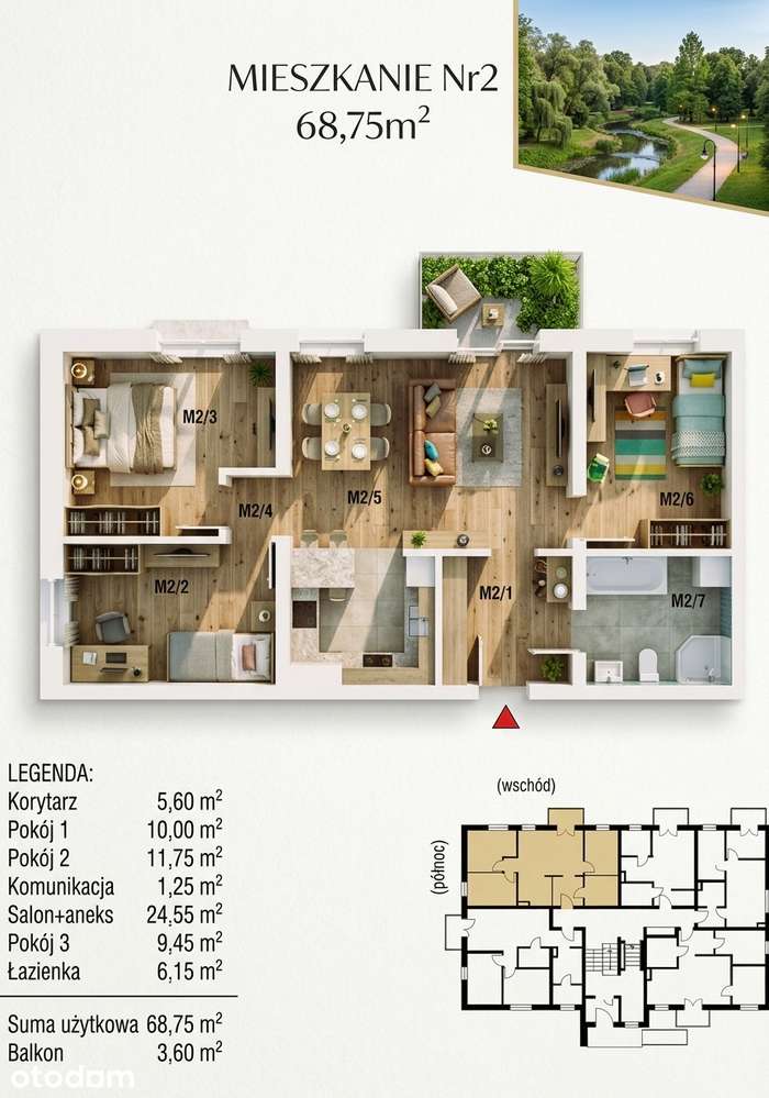 Mieszkanie na sprzedaż, 4 pokoje, 68 m², Sędziszów Małopolski