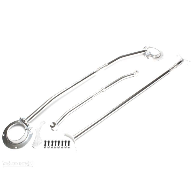 KIT BARRAS ANTI-APROXIMAÇÃO AJUSTÁVEIS VOLKSWAGEN VW GOLF MK2 83-91 ALUMINIO - 1