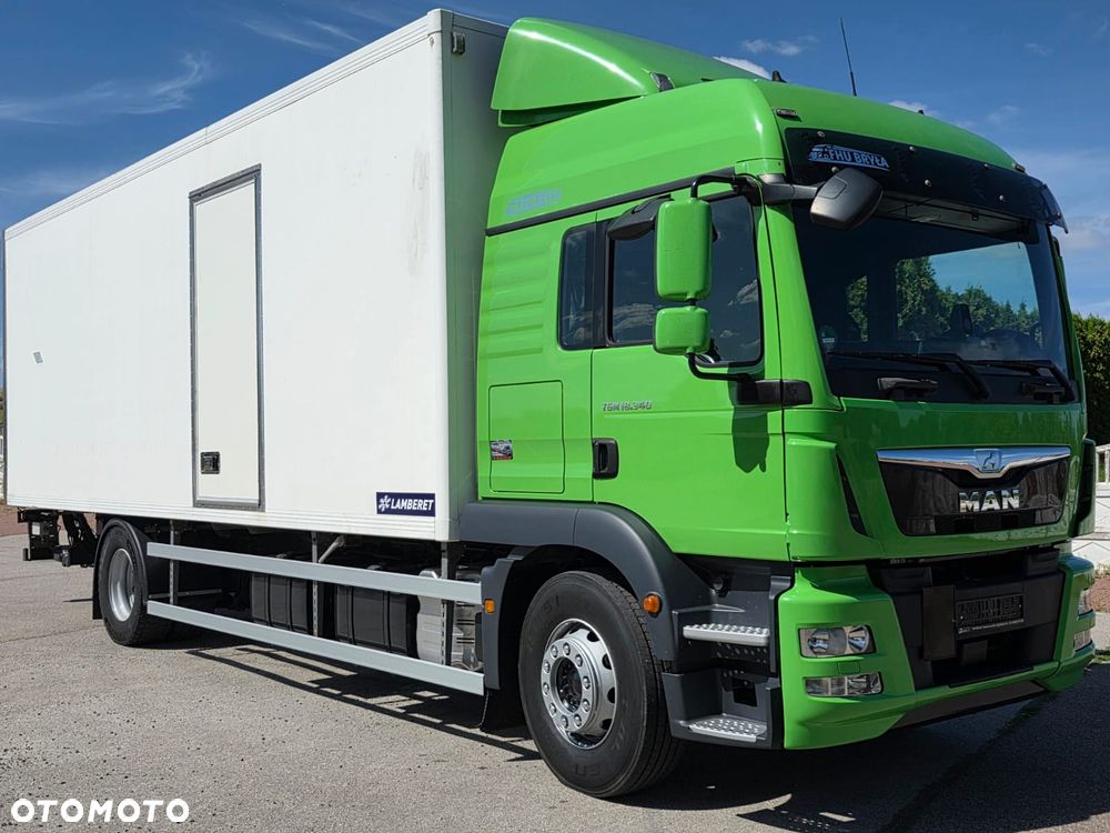 MAN TGM 18.340 / 18.290 / 15.290 / IZOTERMA / WINDA / 19PALET /E6  / SPROWADZONY / AUTOMAT / SYPIALKA / PIERWSZY WŁAŚCICIEL / BOCZNE DRZWI / STAN BARDZO DOBRY - 1