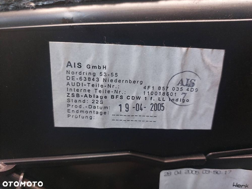 SCHOWEK PASAŻERA AUDI A6 C6 4F1857035 - 6