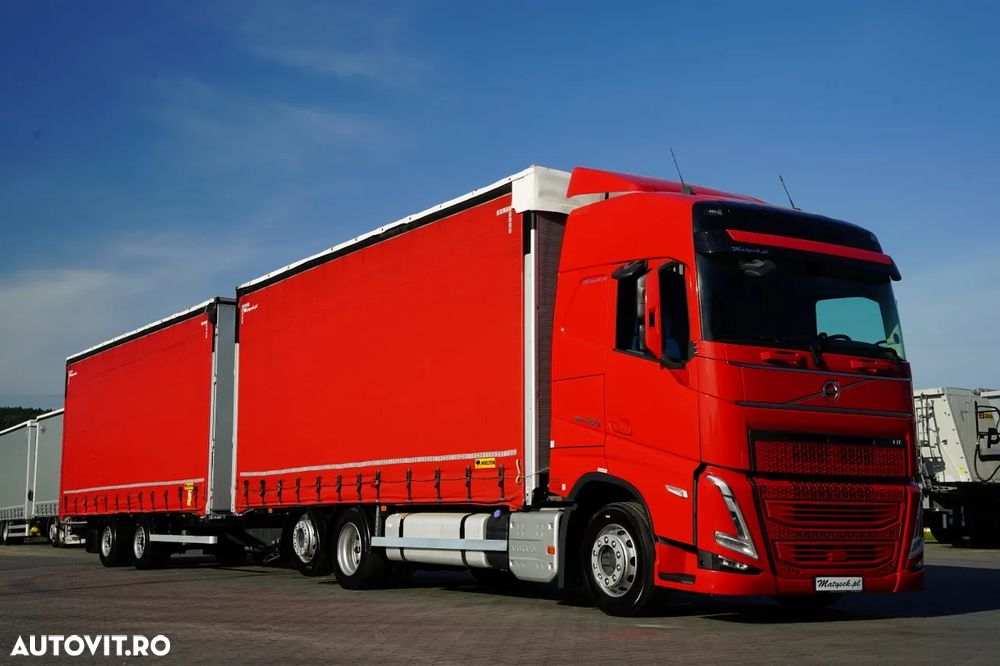 Volvo FH 460 / COMBINAȚIE TANDEM / 120 M3 / TRANSITION / I-SAVE / I-PARK COOL X / DIRECȚIE CU AX RIDICAT / WIELTON / CORTINĂ ARMATĂ - 2