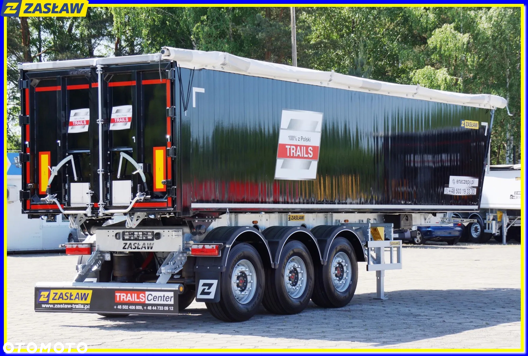 Zaslaw 43 m³ / 5.890 kg naczepa wywrotka alum. kl-drzwi NAJLŻEJSZA ! - 7