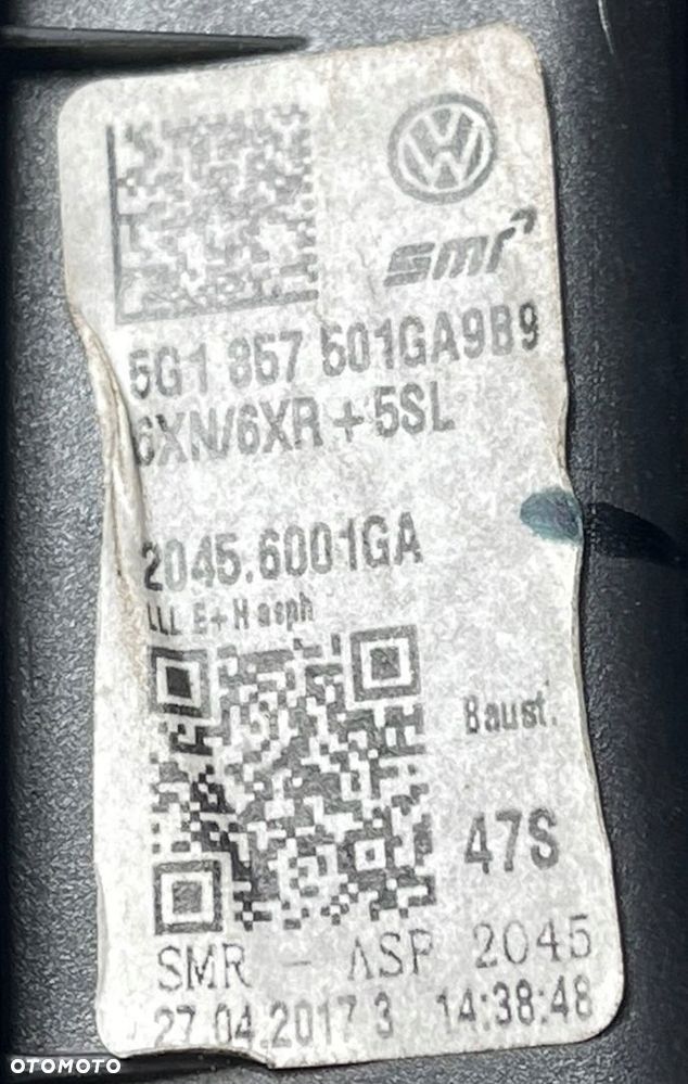 VW GOLF VII LUSTERKO ZEWNĘTRZNE LEWE 5G1857501GA 6 PIN - 5