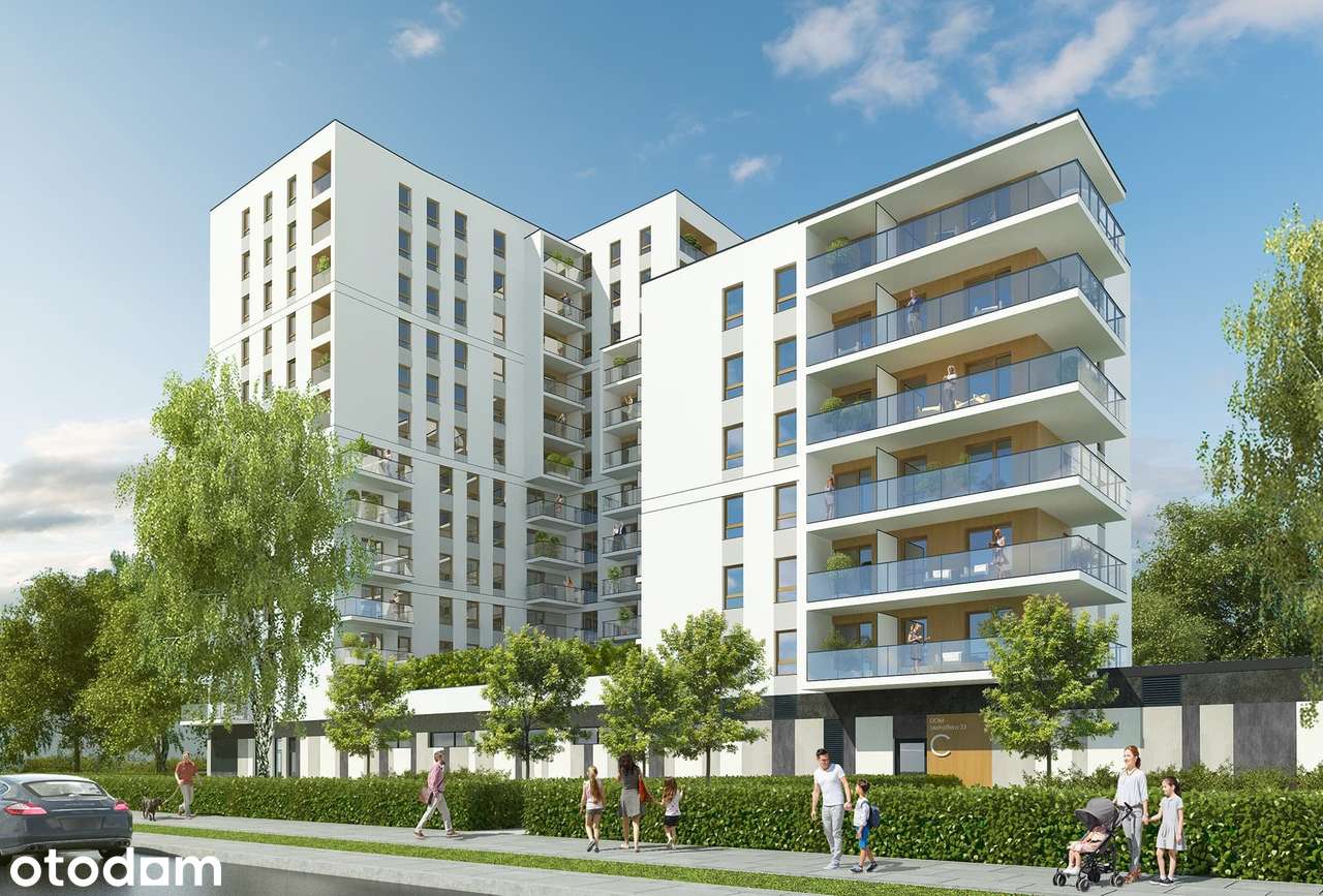 2-pok. w nowym bloku, m.p. w cenie, 12 min. metro