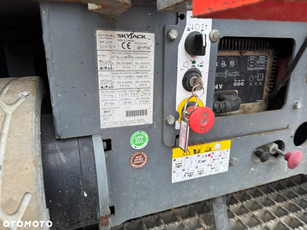 Skyjack SJ III 3219 Zwyżka Podnośnik Nożycowy Elektryczny, Super Stan. Serwisowane. Podesty Ruchome. Podest - 10