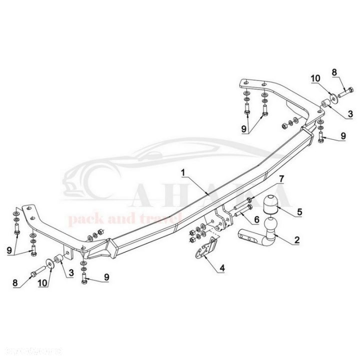 Hak Holowniczy Odkręcany Do Toyota Avensis Verso 2001-2006 - 4