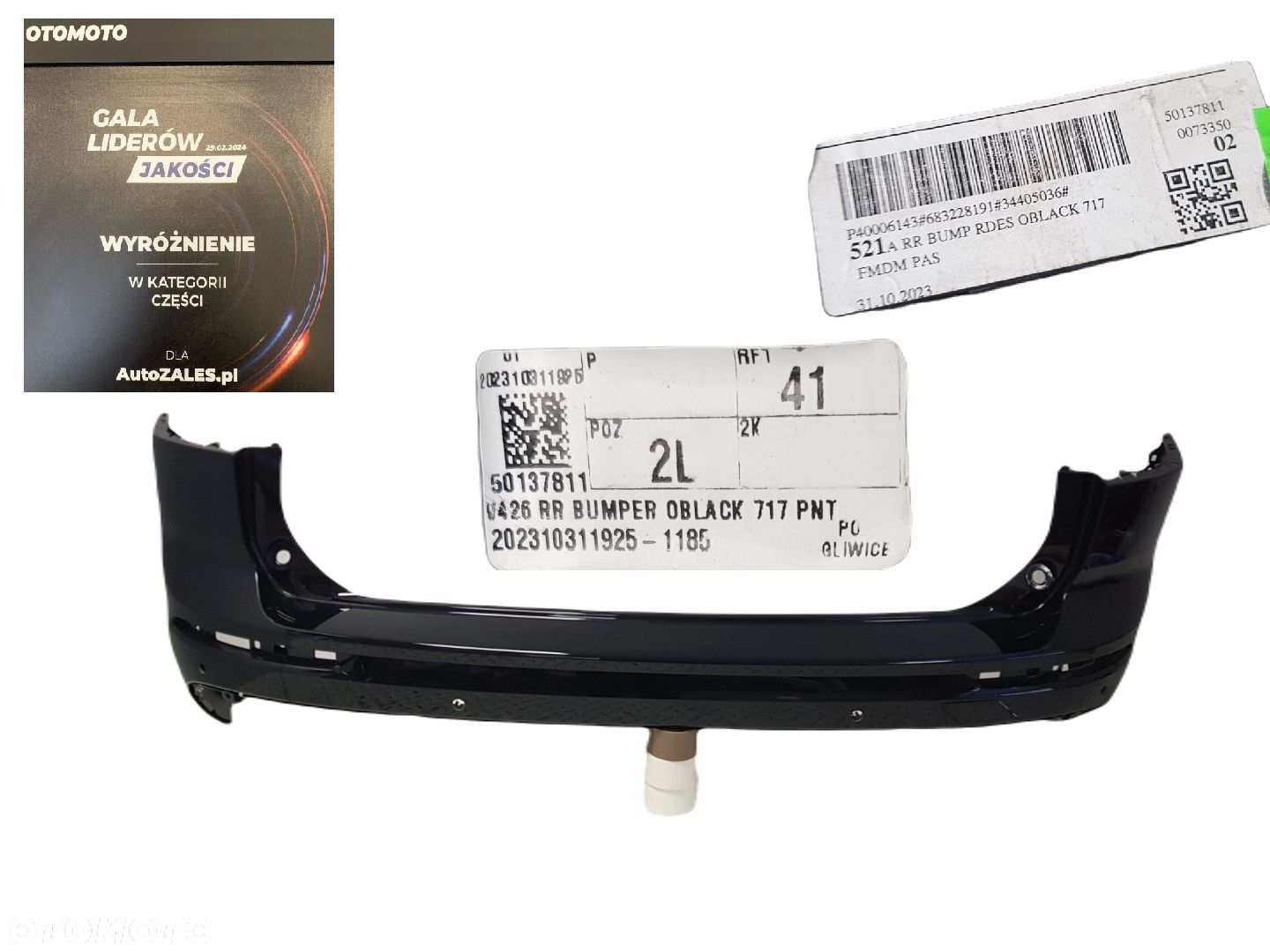 ŁADNY ZDERZAK TYLNY TYŁ VOLVO XC60 2 II R-DESIGN RDESIGNE 17-22 4xPDC 31425198 KOLOR 717 - 1