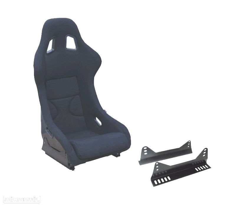 KIT BAQUET BACKET FIXA SPEEDWAY PRETA ESTILO EVO - 1