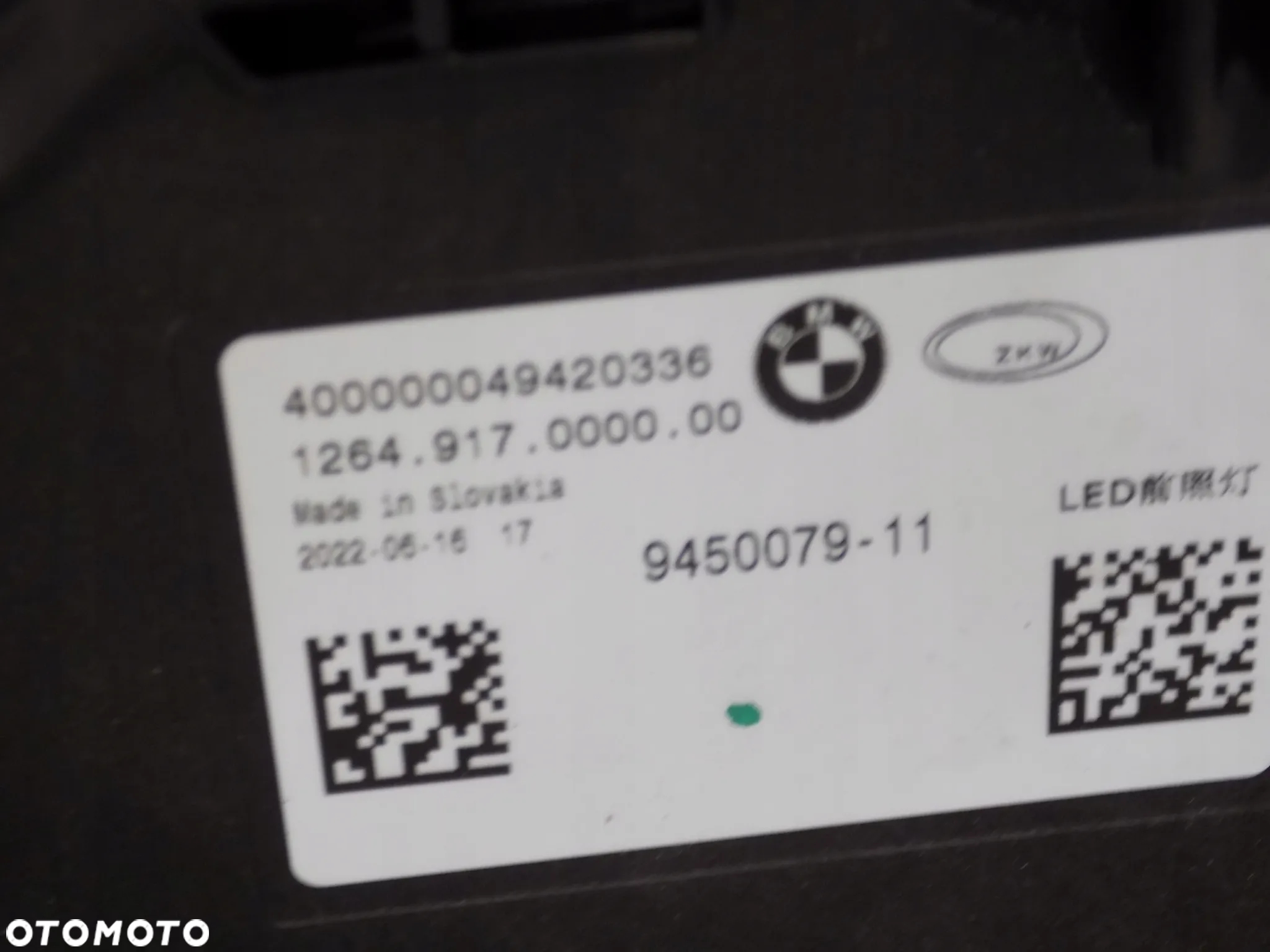 BMW G70 LAMPA PRZÓD LED PRAWA LEWA 9450080 9450079 EU - 5