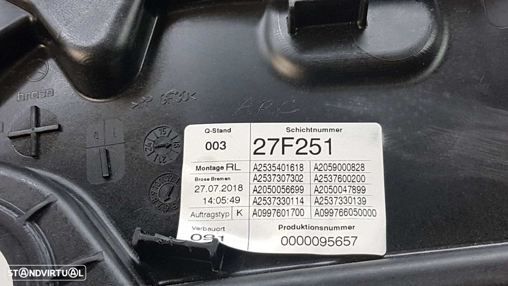 ELEVADOR TRASEIRO ESQUERDO MERCEDES CLASE GLC COUPE (BM 253)(6.2016->) GLC 220 D... - 2