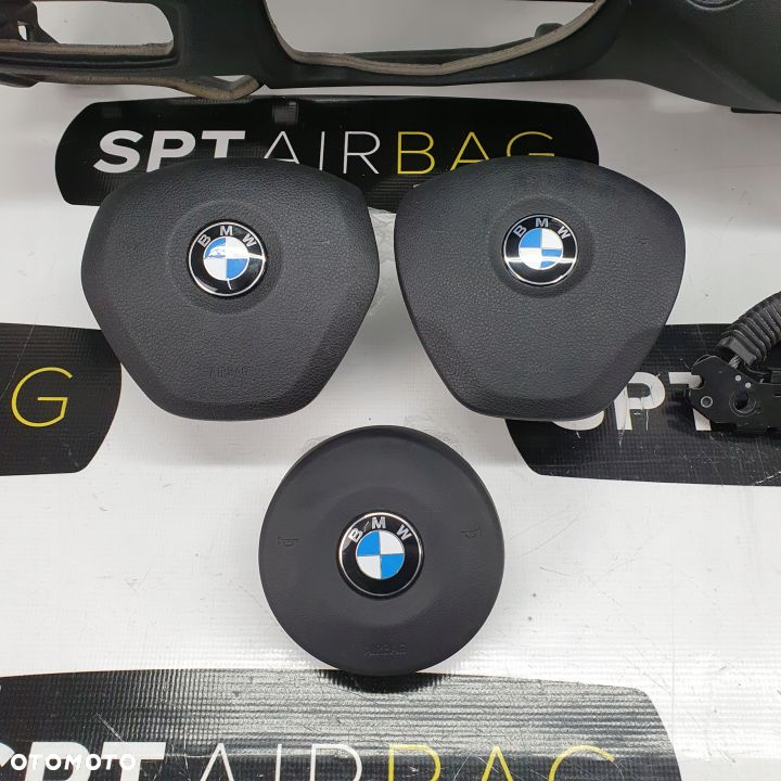 BMW F20 F21 LIFT LCI DESKA ROZDZIELCZA KONSOLA KOKPIT PULPIT PODUSZKI AIRBAG AIR BAG NAPINACZE KIT SET - 6
