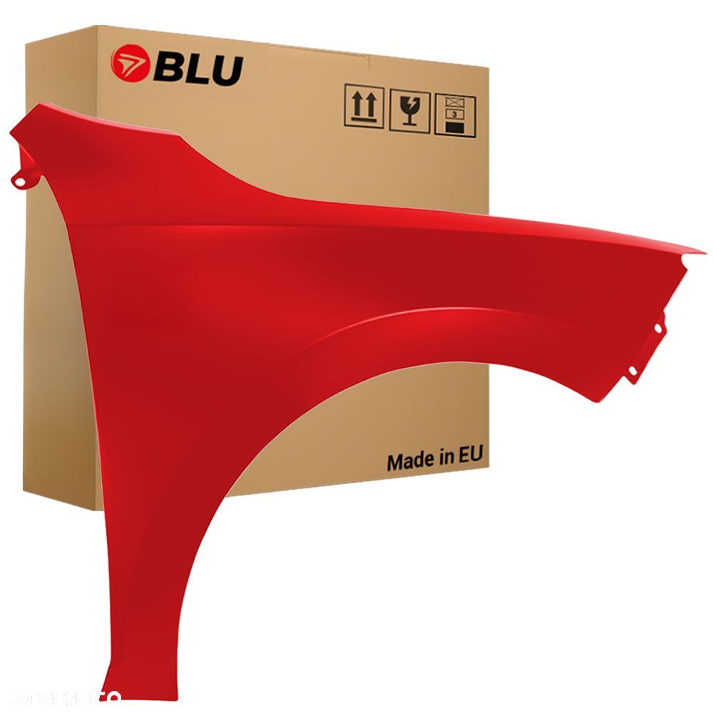 BLU Błotnik SEAT TOLEDO IV 4 LS3H Prawy Czerwony 2012-2019 przód RojoEmocion bez otworu na migacz - 1