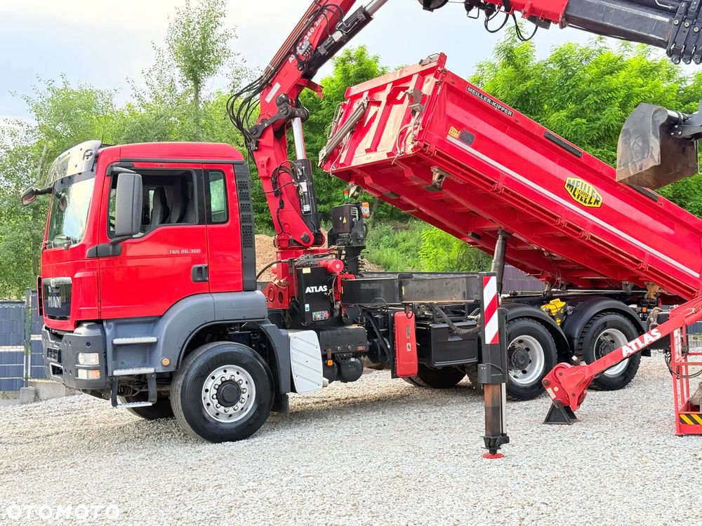 MAN * MAN 26.360 TGS * HDS Kran Atlas 240.2 * 6x6 * Kiper Wywrotka Meiller* Kosz Łyżka * Energetyka * - 24