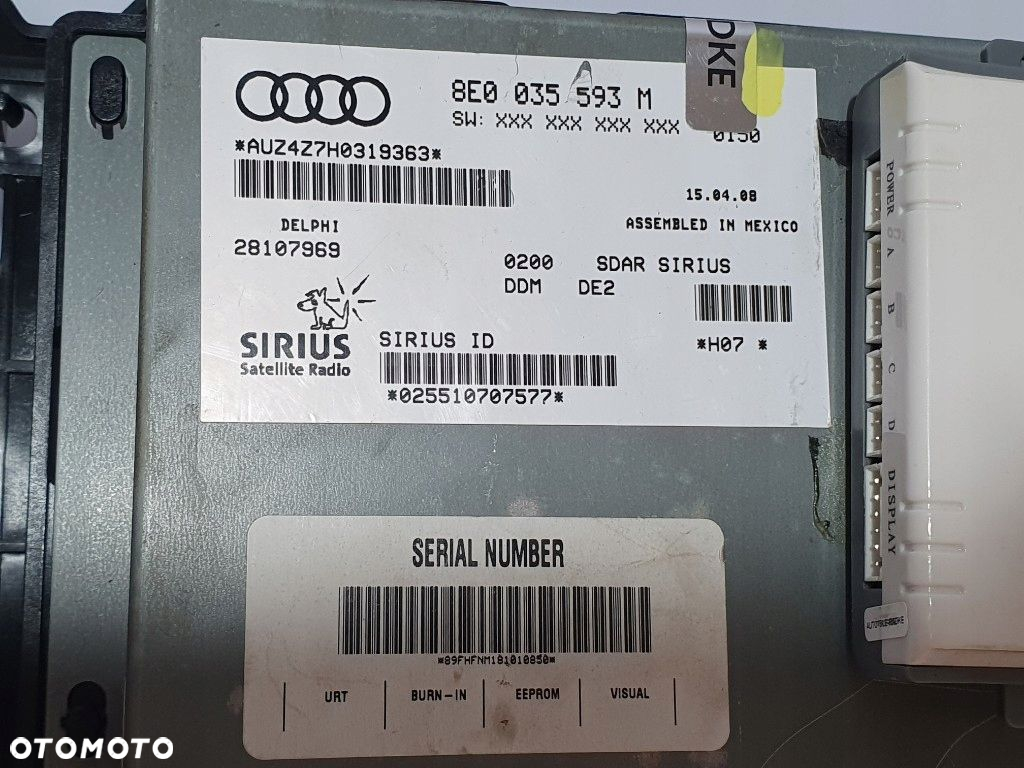 AUDI A3 A4 A5 A6 MODUŁ ODBIORU RADIA CYFROWEGO 8E0035593M STEROWNIK - 3