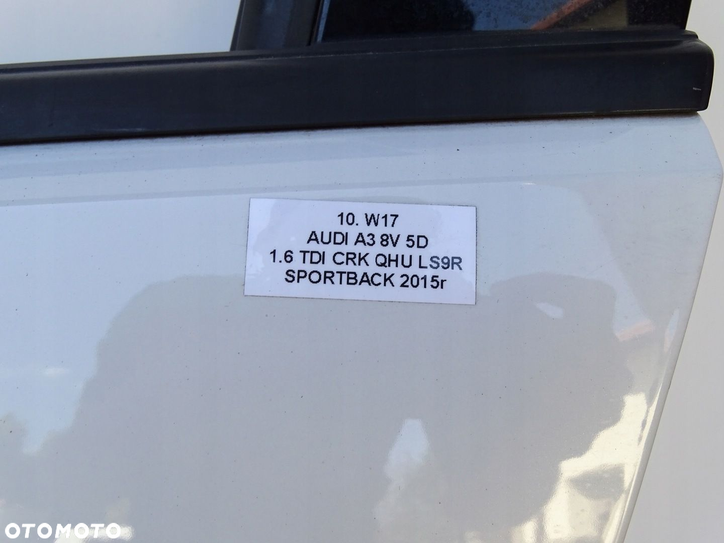 DRZWI LEWY PRZÓD LEWE PRZEDNE LS9R AUDI A3 8V 5D SPORTBACK 12-17r - 16