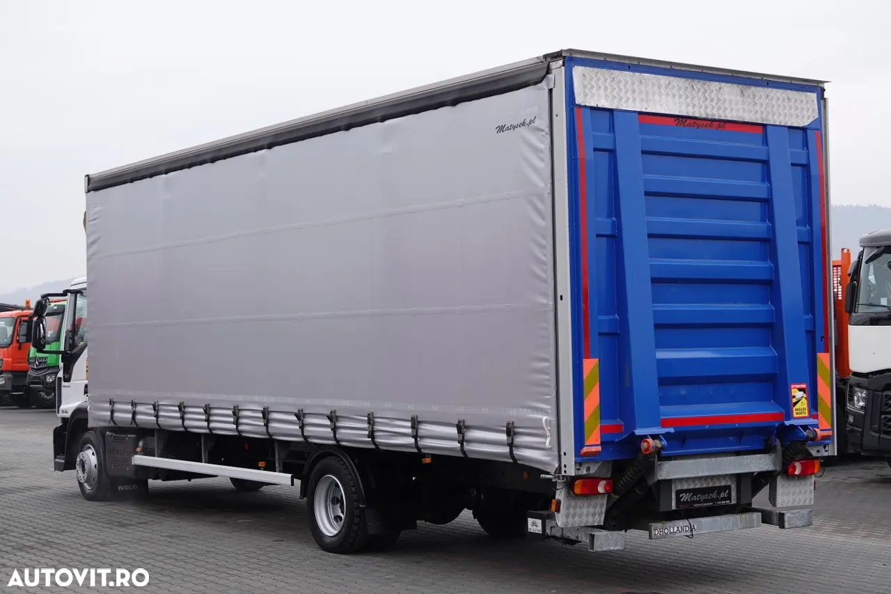MAN EUROCARGO / 12. 190 / PERDEA - 8,5 m / SOLO / RIDIFICĂTOR / CONTRACTUL DE SERVICE POST / EURO 6 - 3