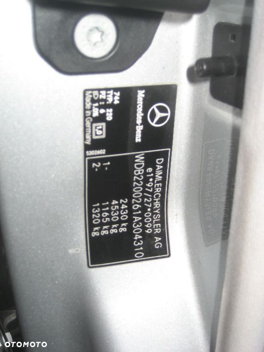 mercedes w220 220 s klasa 98-02r zderzak tył pdc kod lakieru 744 - 15
